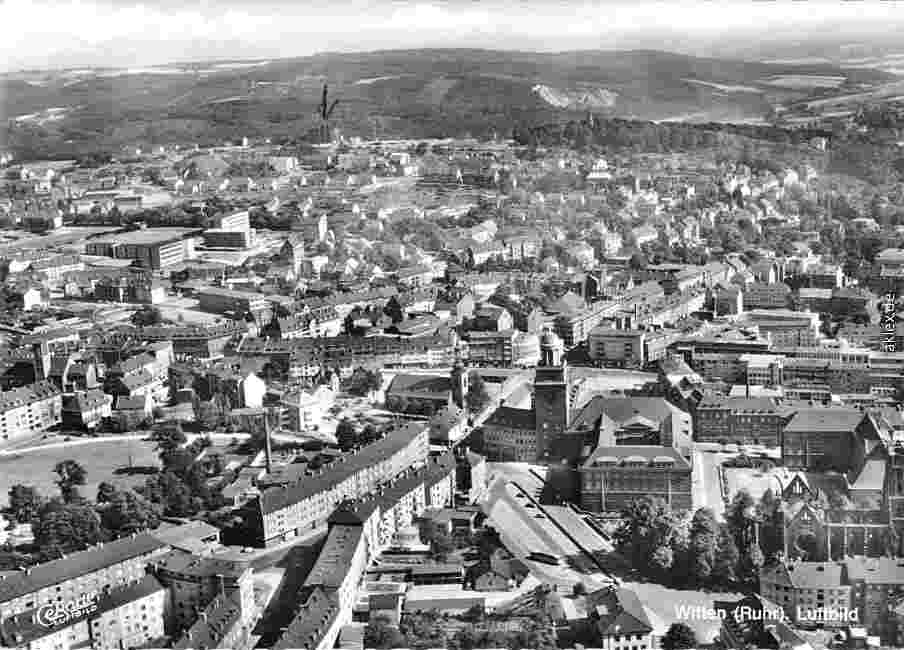 Witten. Panorama der Stadt, 1968