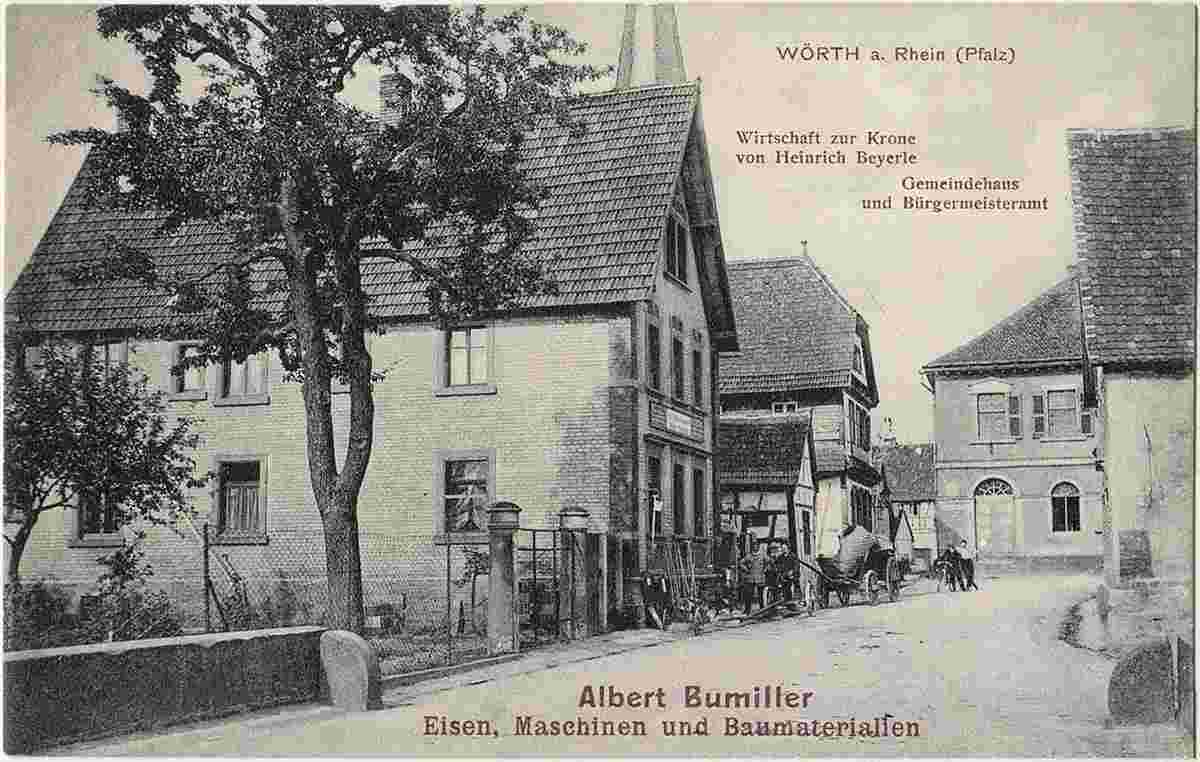 Wörth am Rhein. Gasthaus zur Krone, 1909