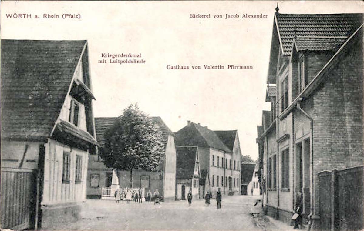 Wörth am Rhein. Gasthaus von Valentin Pfirrmann, 1909