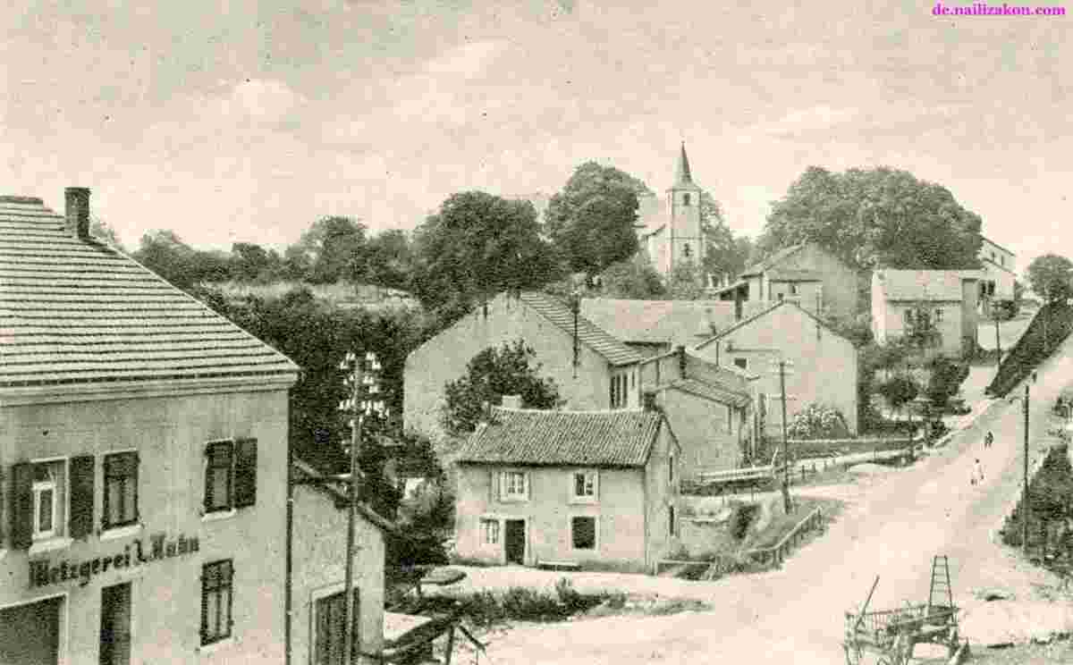 Wallerfangen. Ittersdorf - Metzgerei, um 1920