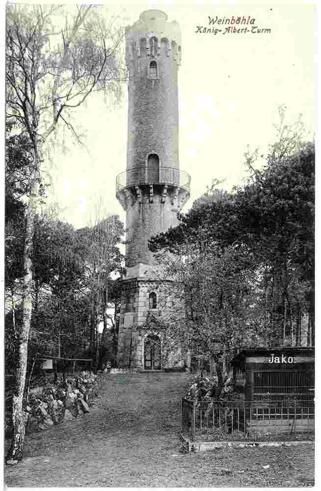 Weinböhla. Barthshügelstraße, König-Albert-Turm, 1917
