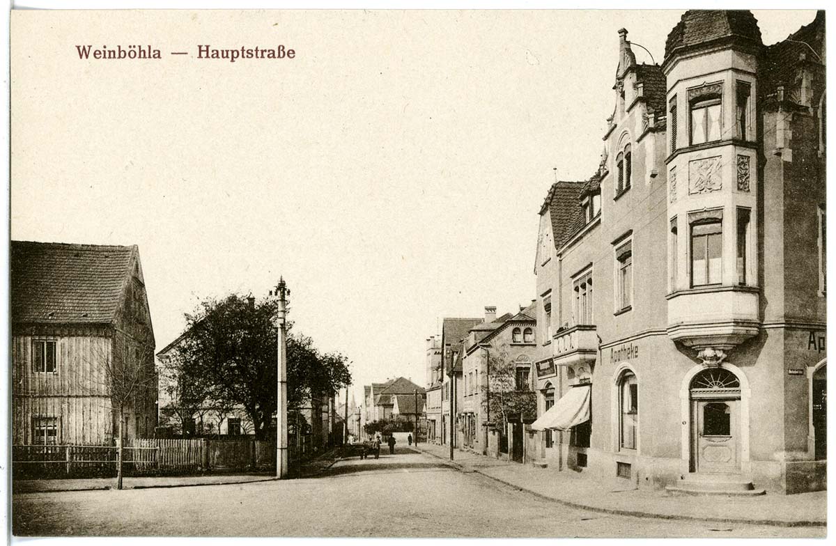 Weinböhla. Hauptstraße, Apotheke, 1917