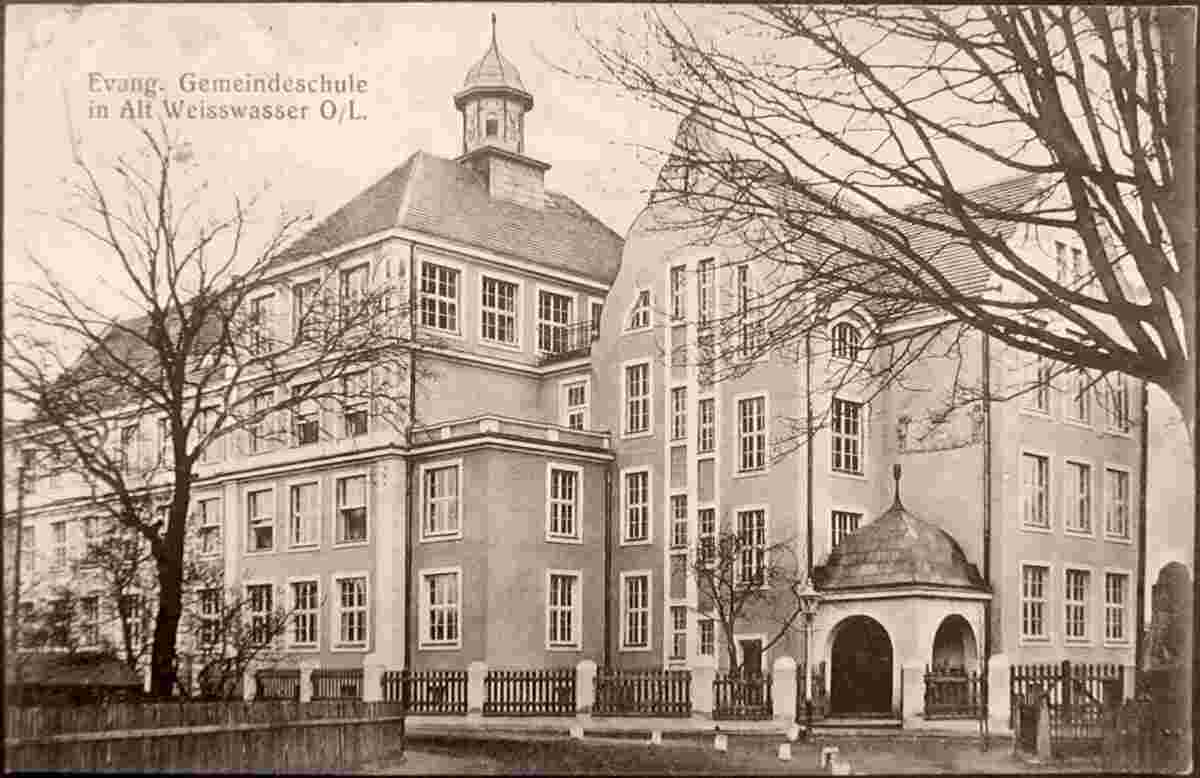 Weißwasser (Oberlausitz). Evangelische Gemeindeschule, 1914
