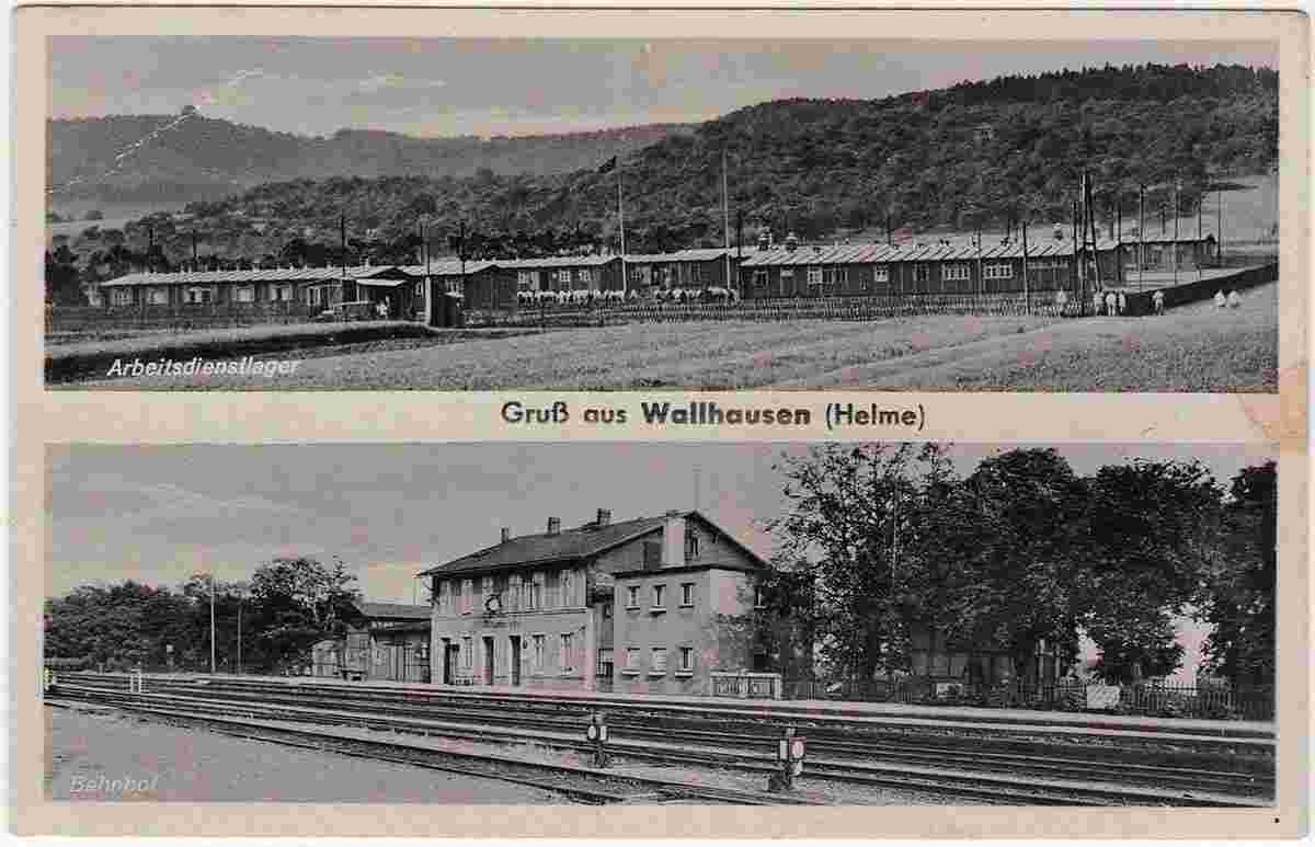 Wallhausen. Arbeitsdienstlager, Bahnhof