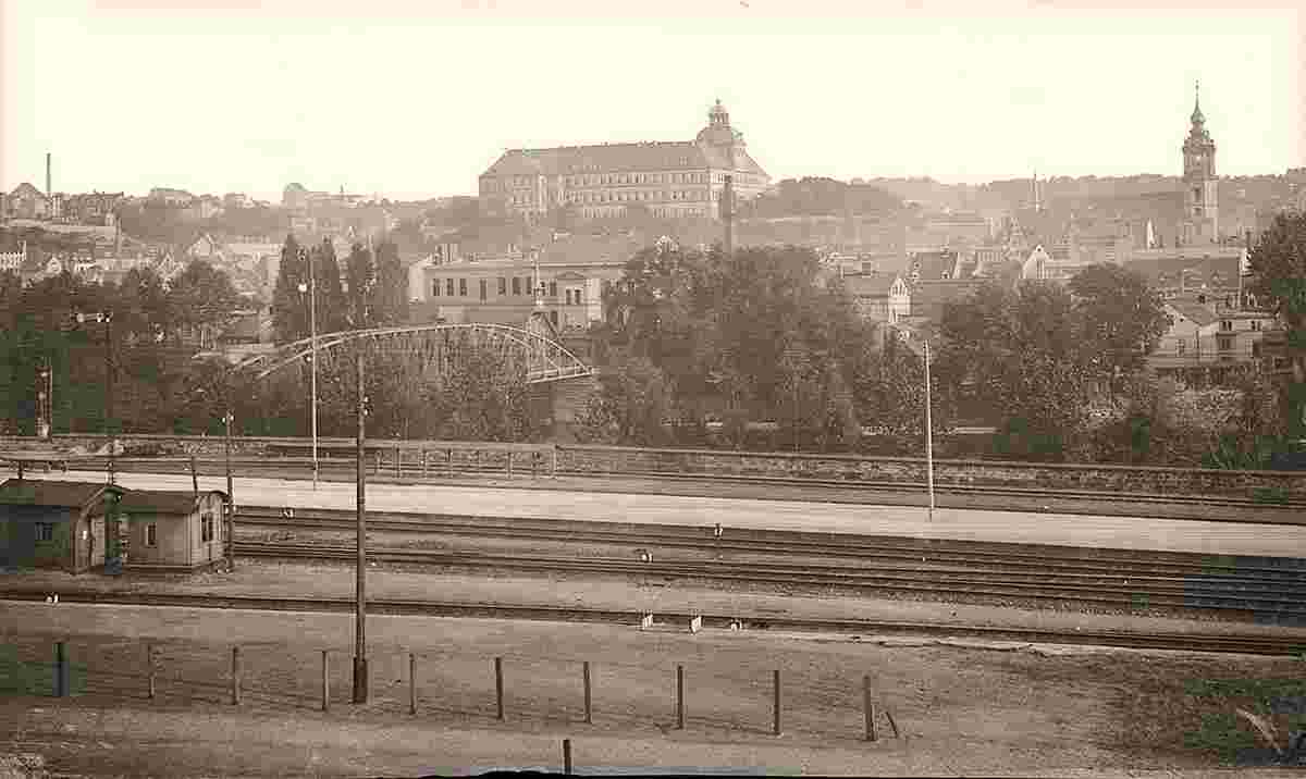 Weißenfels. Ansicht vom Bahnhof, 1903