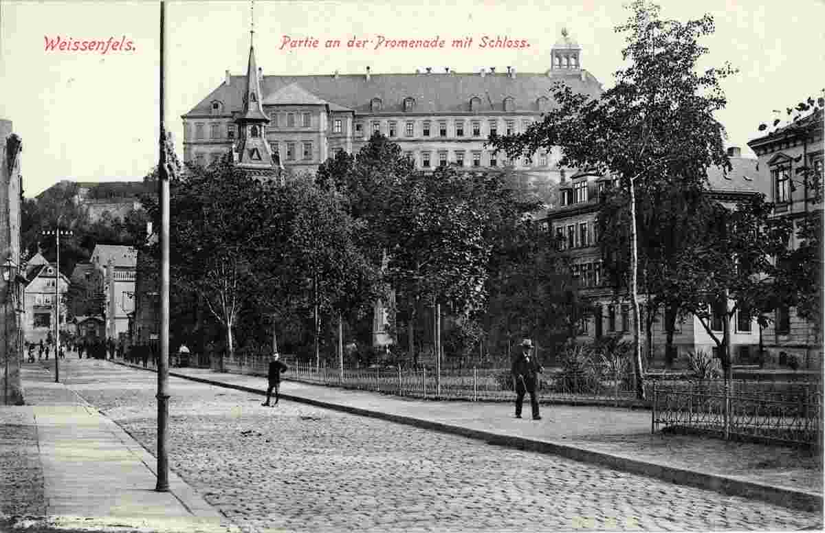 Weißenfels. Promenade mit Schloß, 1903