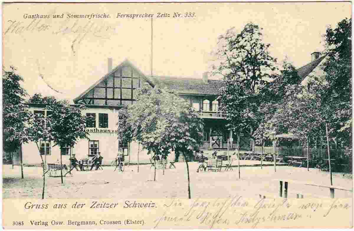 Wetterzeube. Haynsburg - Gasthaus zur Schneidemühle, 1905