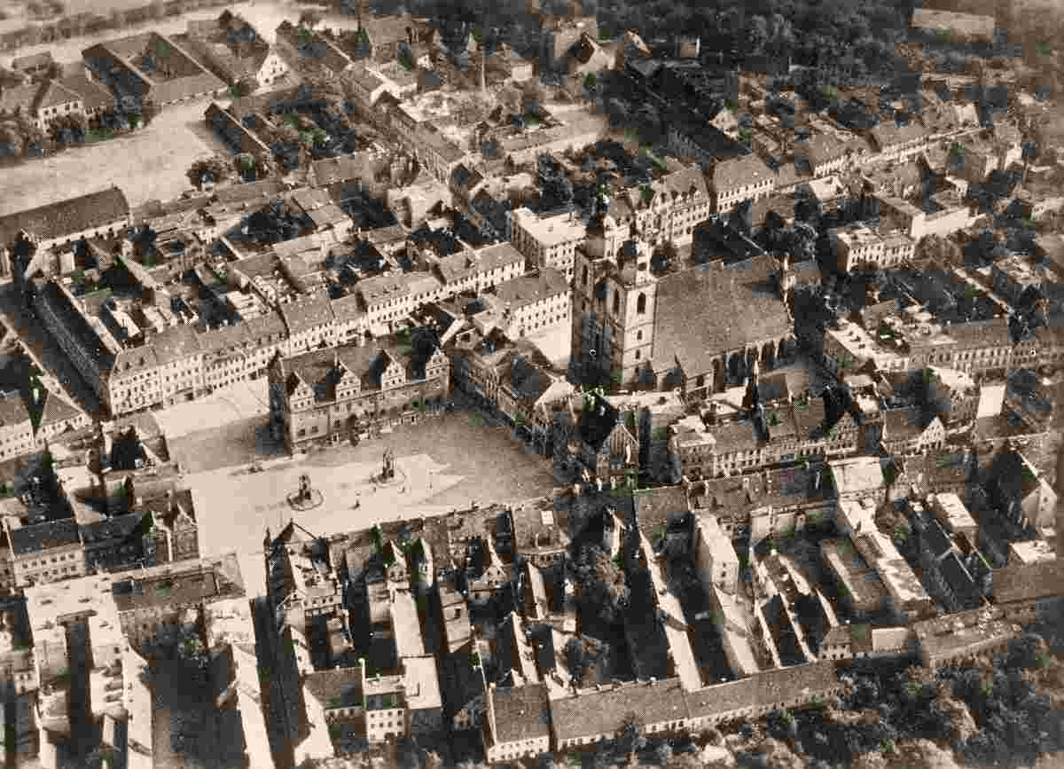 Wittenberg. Panorama von Stadt, 1953