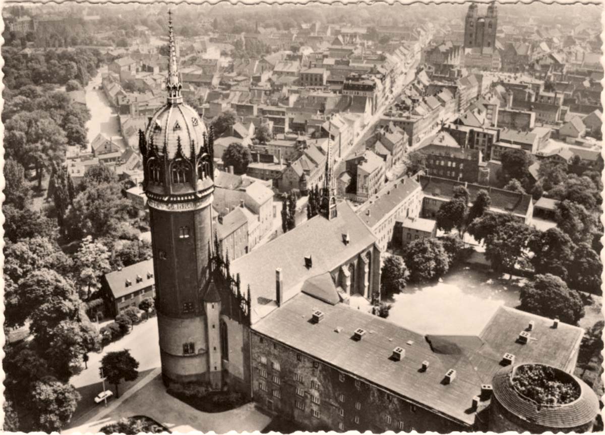 Wittenberg rund um Schloßkirche, Luftaufnahme, 1979
