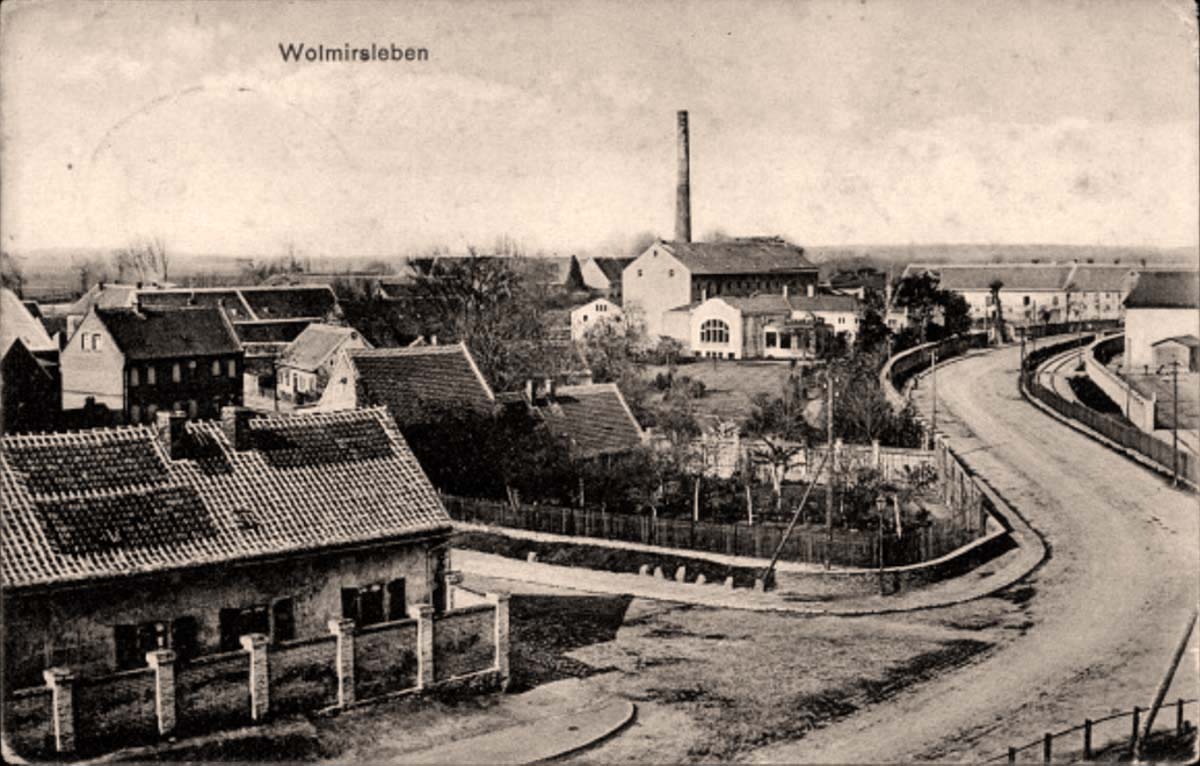 Wolmirsleben. Blick zur Strasse, 1910