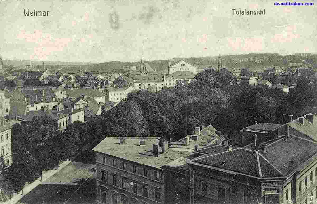 Weimar. Panorama der Stadt, 1916