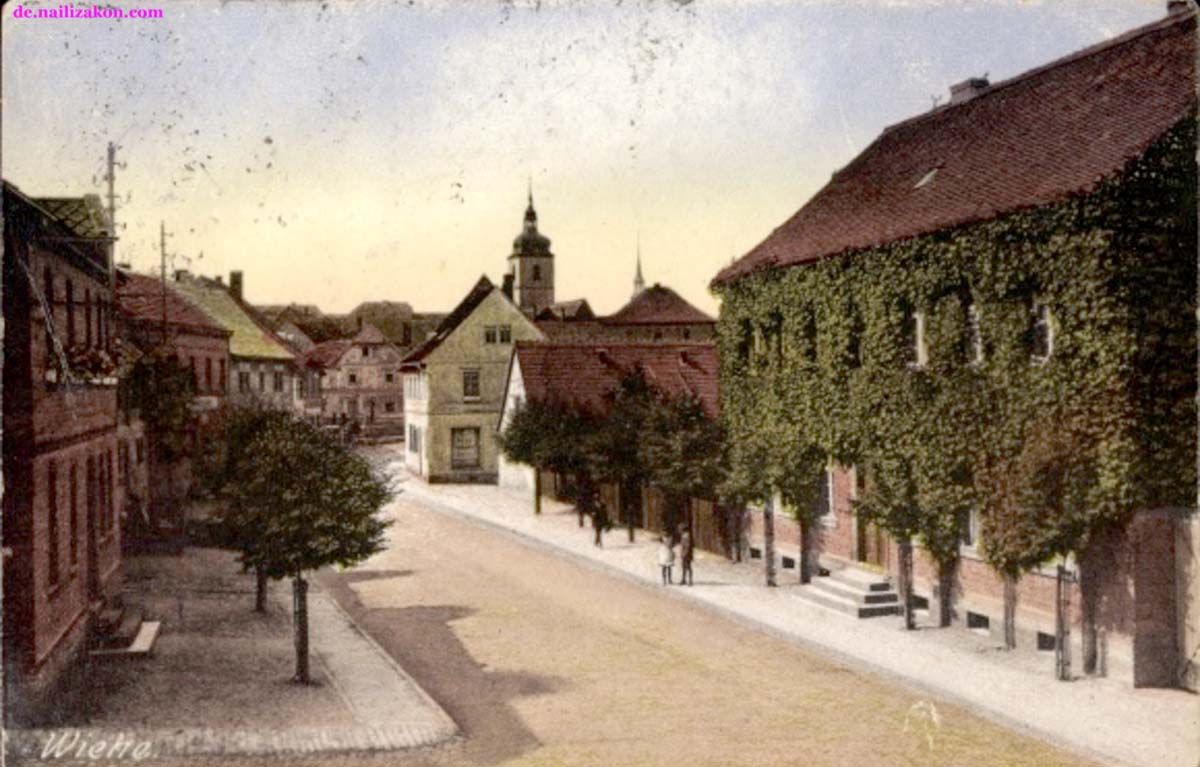 Wiehe. Panorama von Stadtstraße, 1920