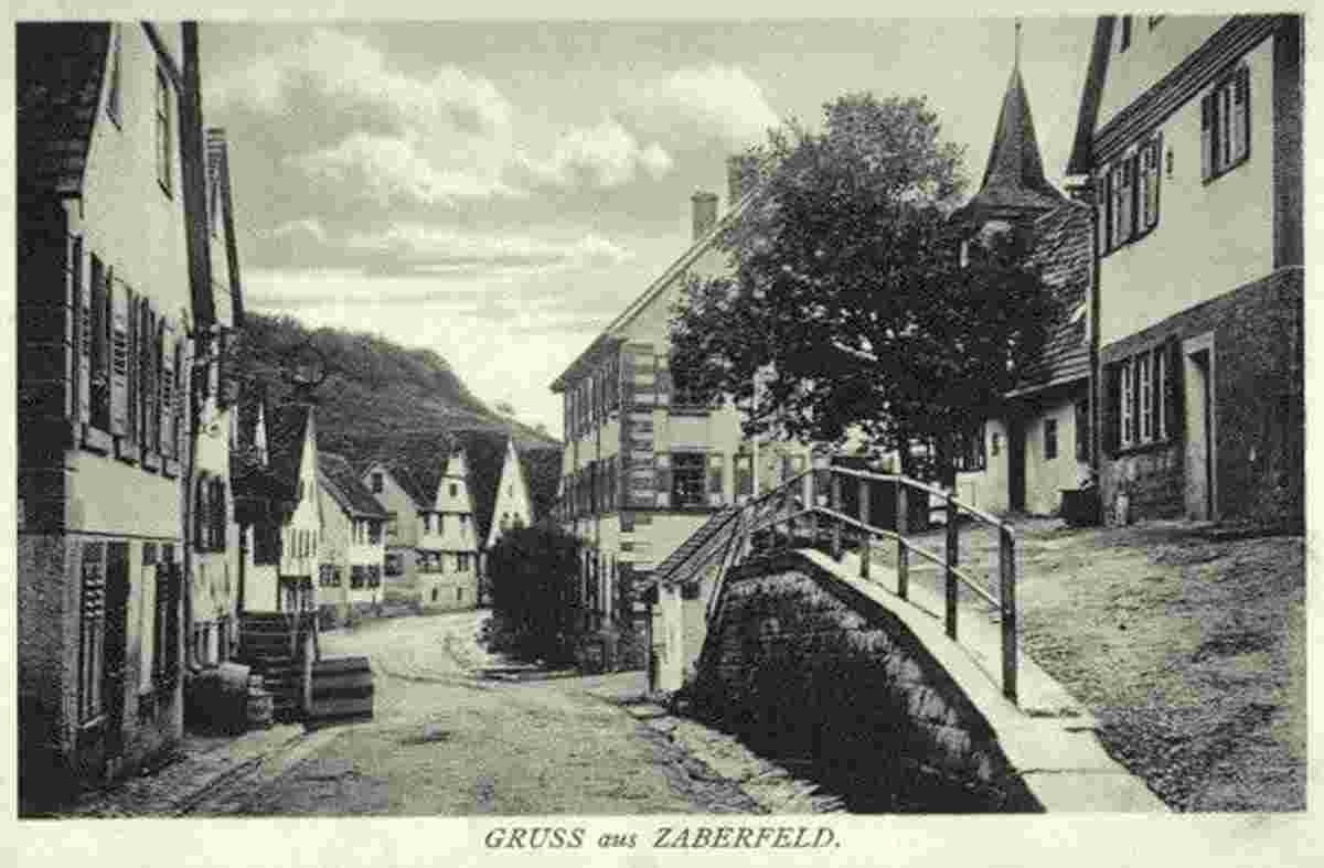 Zaberfeld. Panorama von Dorfstraße