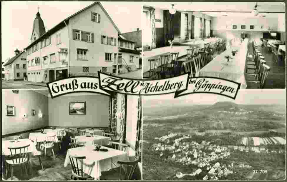 Panorama von Zell unter Aichelberg, Gasthof zur Linde