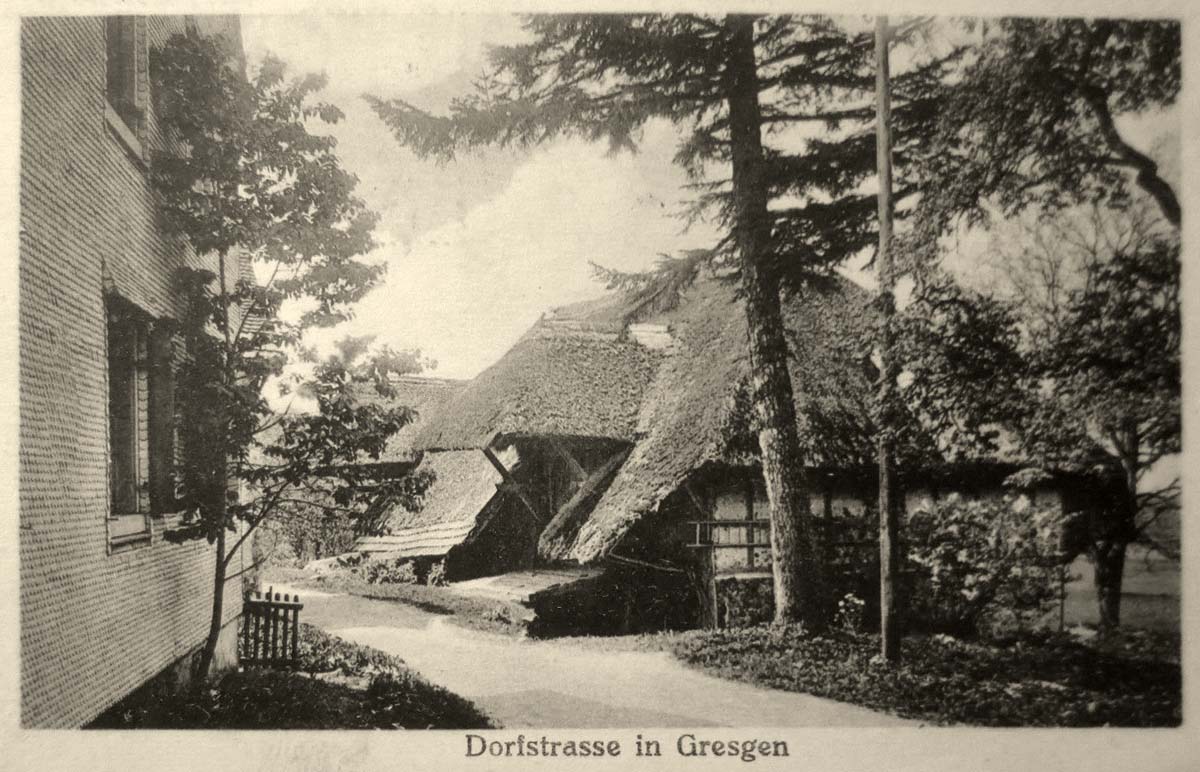 Zell im Wiesental. Dorfstrasse in Gresgen, 1920