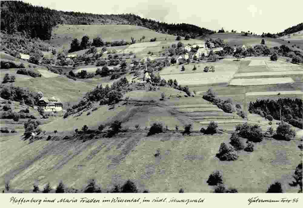 Zell im Wiesental. Panorama von Pfaffenberg und Maria Frieden