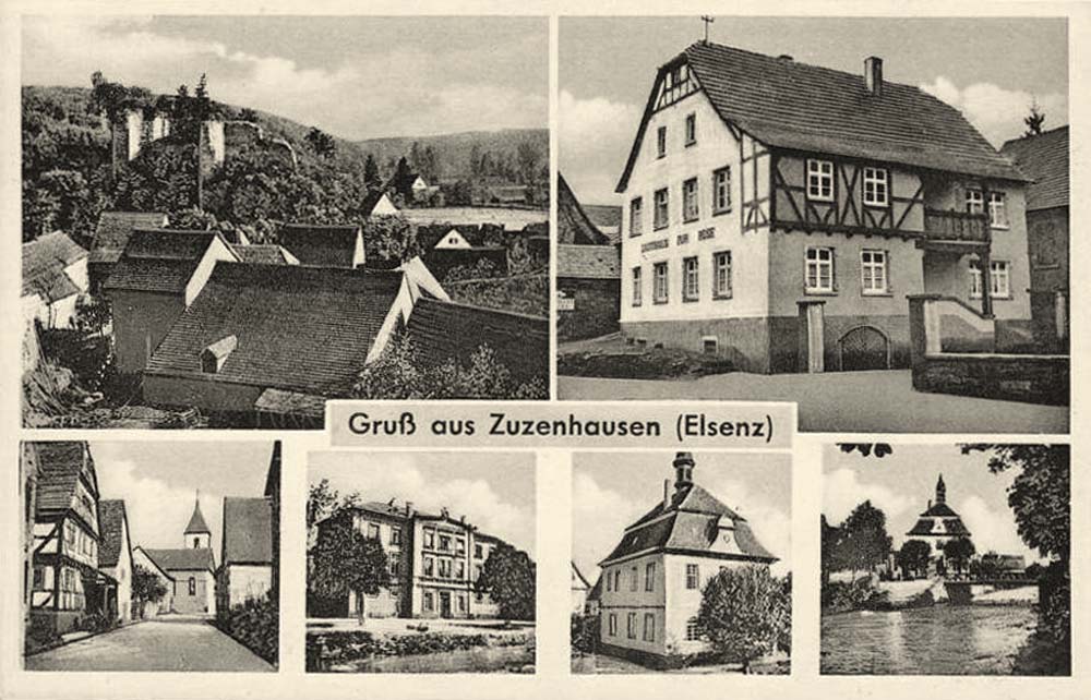 Zuzenhausen. Panorama von Dorfstraße
