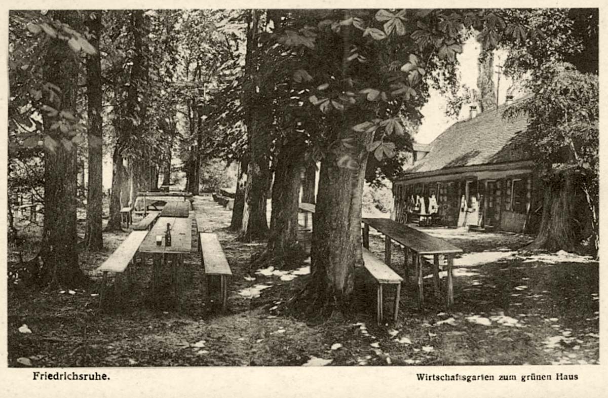 Zweiflingen. Friedrichsruhe - Wirtschaftsgarten zum grünen Haus, um 1910