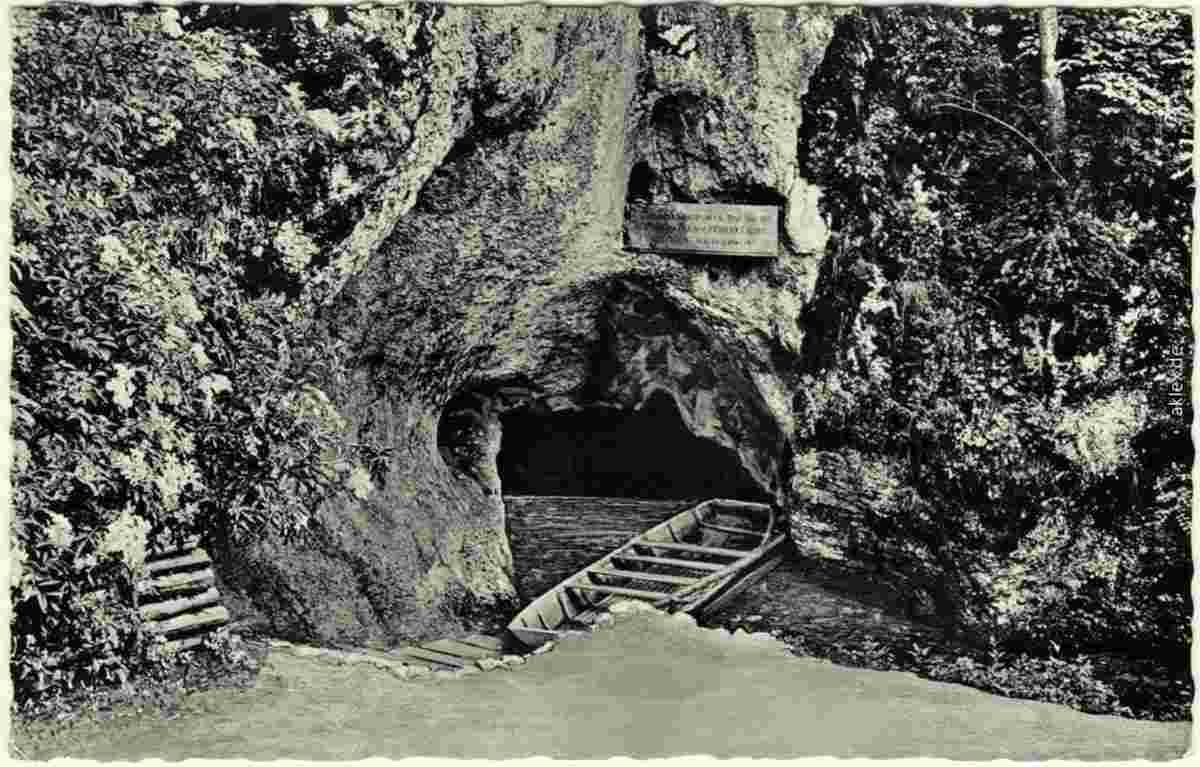 Zwiefalten. Wimsener Höhle, Eingang, 1957