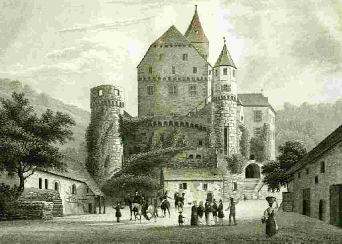 Zwingenberg. Schlosshof, 1842