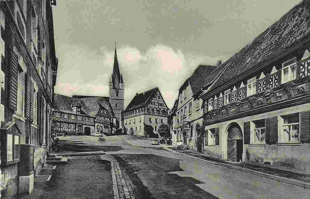 Zeil am Main. Marktplatz um 1960