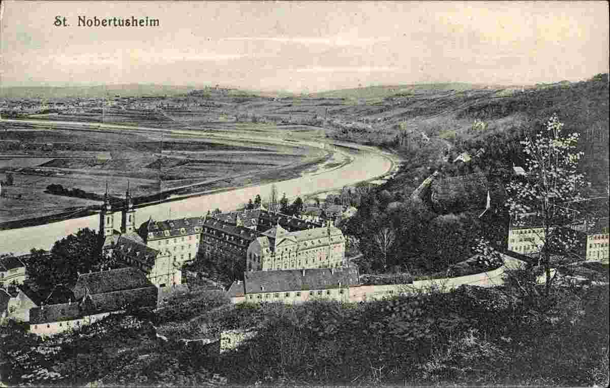 Zell am Main. Sankt Nobertusheim, Kloster Abtei, 1910