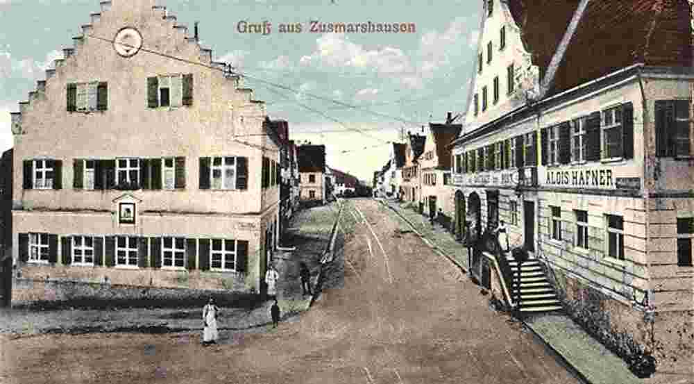 Zusmarshausen. Panorama der Stadtstraße