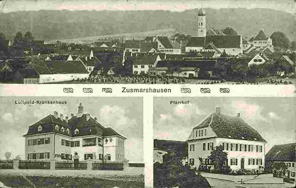 Zusmarshausen. Panorama von Stadt