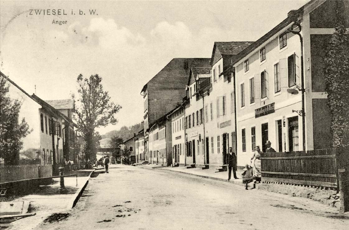 Zwiesel. Angerstraße in den 1920er Jahren