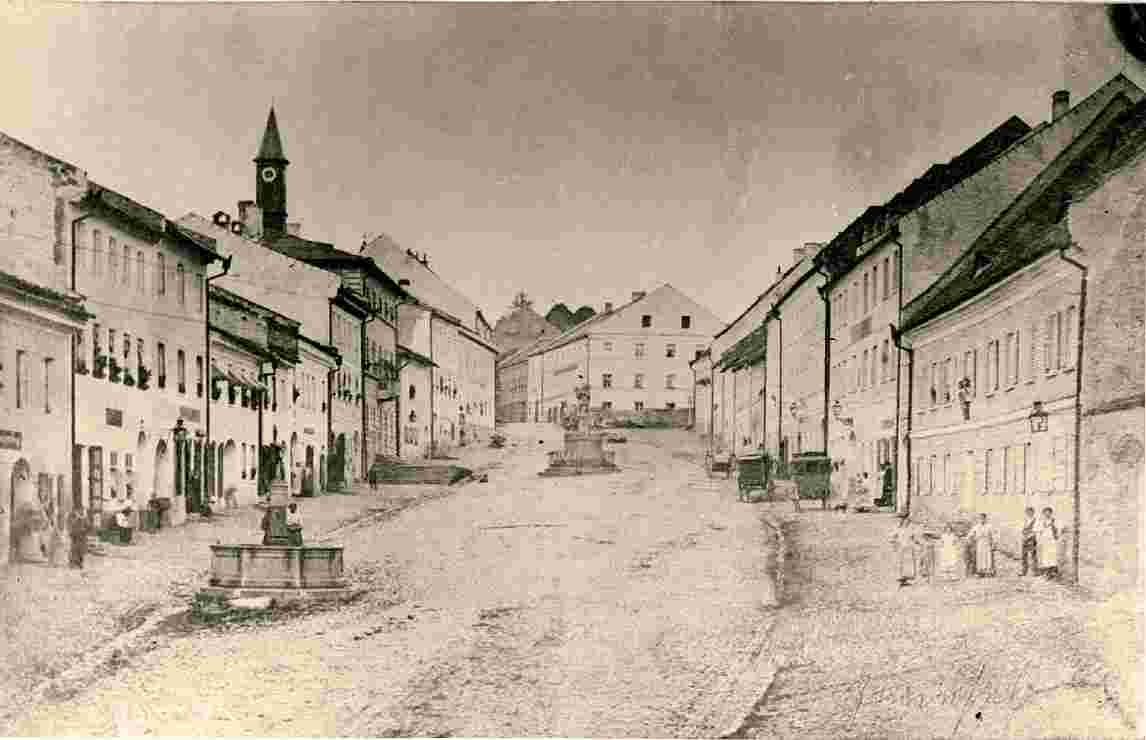 Zwiesel. Der Marktplatz um das Jahr 1880