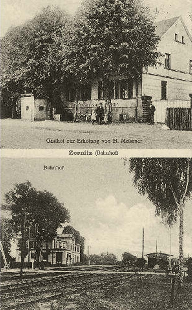Zernitz-Lohm. Gasthof und Bahnhof