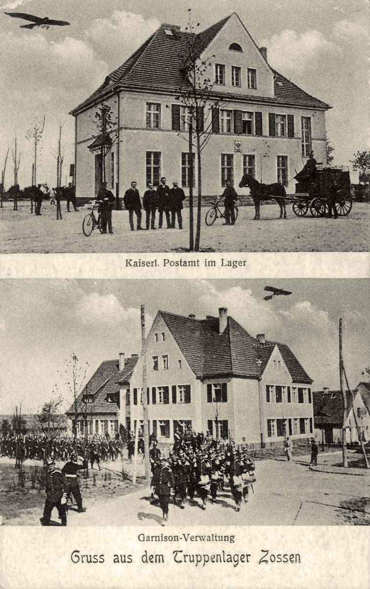Zossen. Garnison-Verwaltung, Kaiserliche Postamt im Lager, 1916