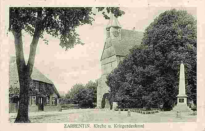 Zarrentin. Kirche und Kriegerdenkmal