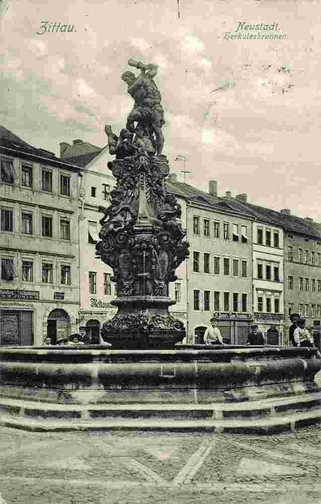 Zittau. Neustadt, Herkulesbrunnen, 1906