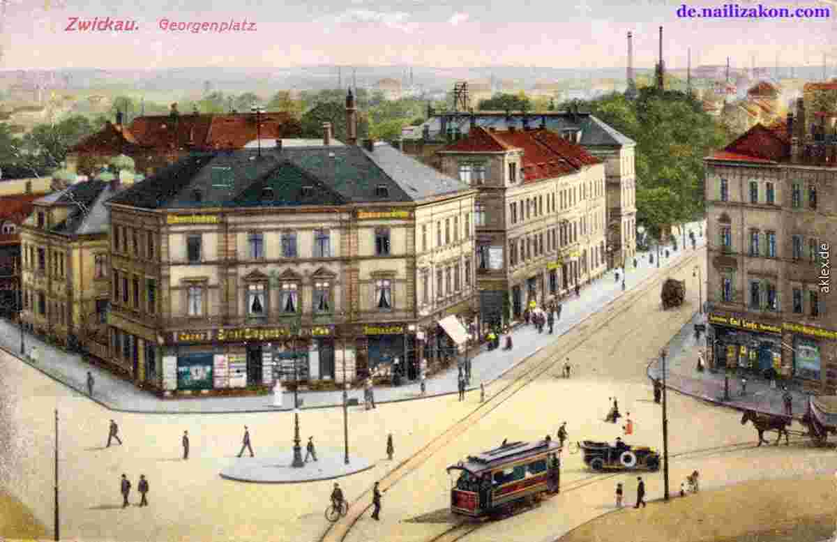Zwickau. Georgenplatz, 1917
