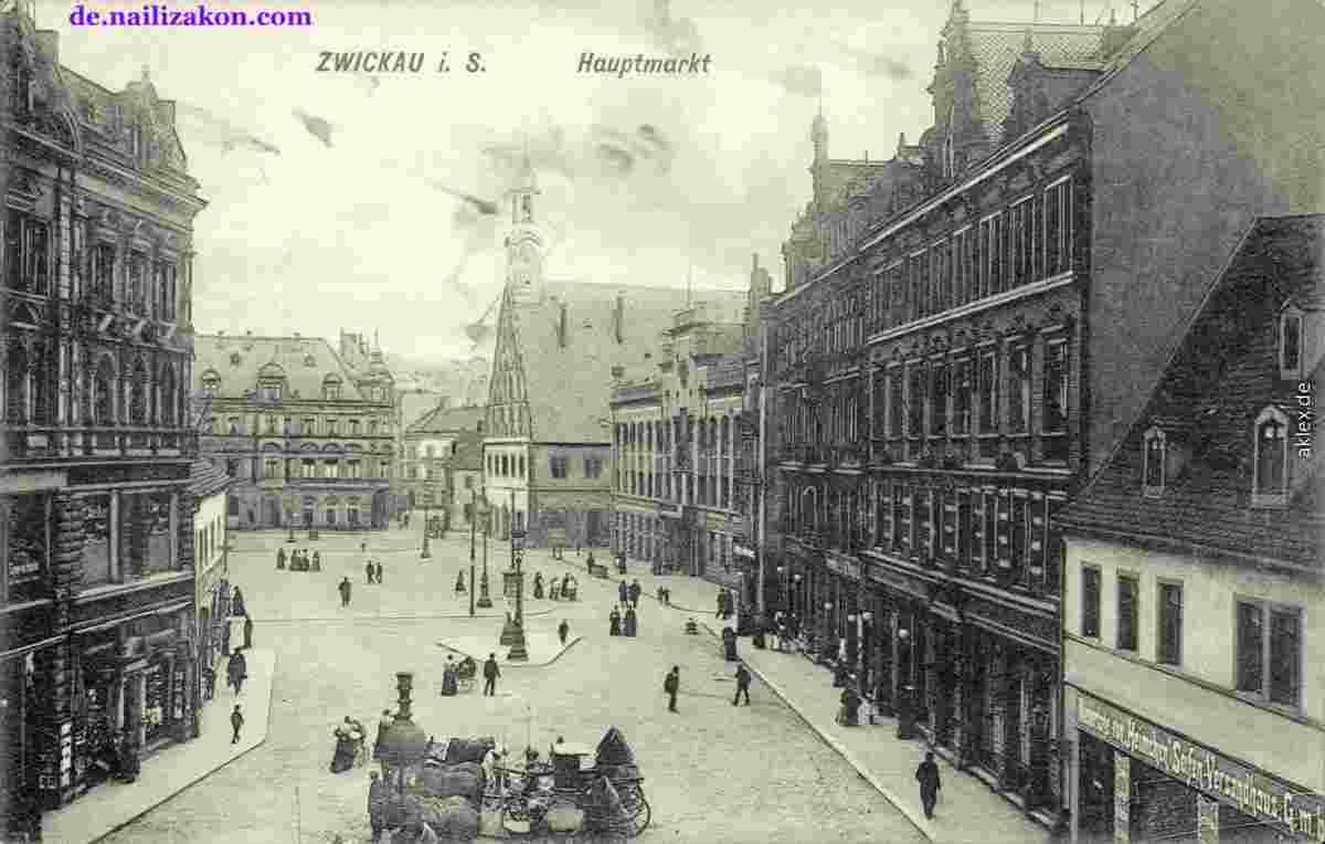 Zwickau. Hauptmarkt, 1908