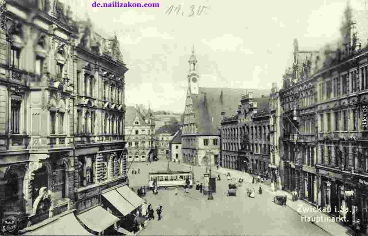 Zwickau. Hauptmarkt, 1930
