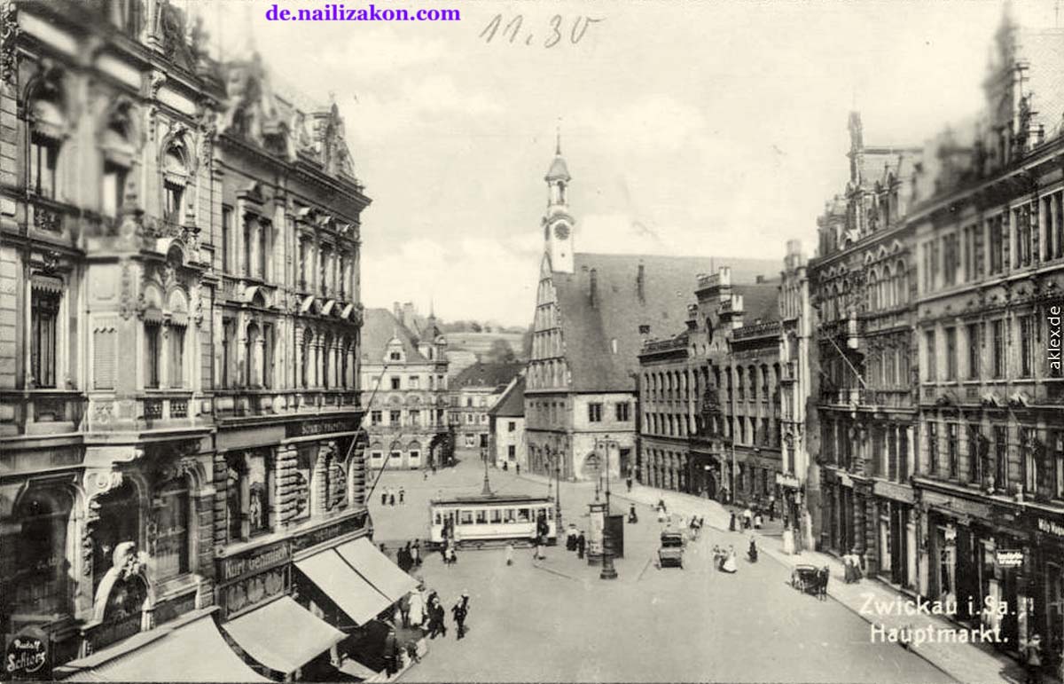 Zwickau. Hauptmarkt, 1930