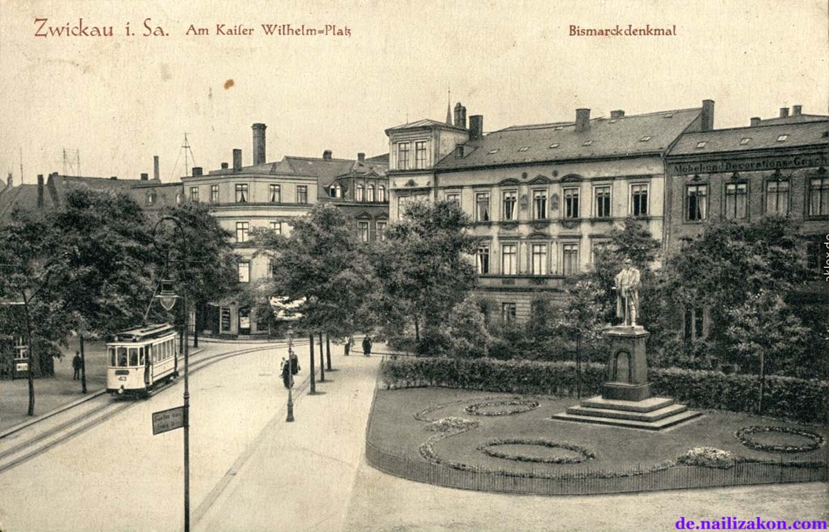Zwickau. Kaiser Wilhelm-Park, Bismarckdenkmal, 1922