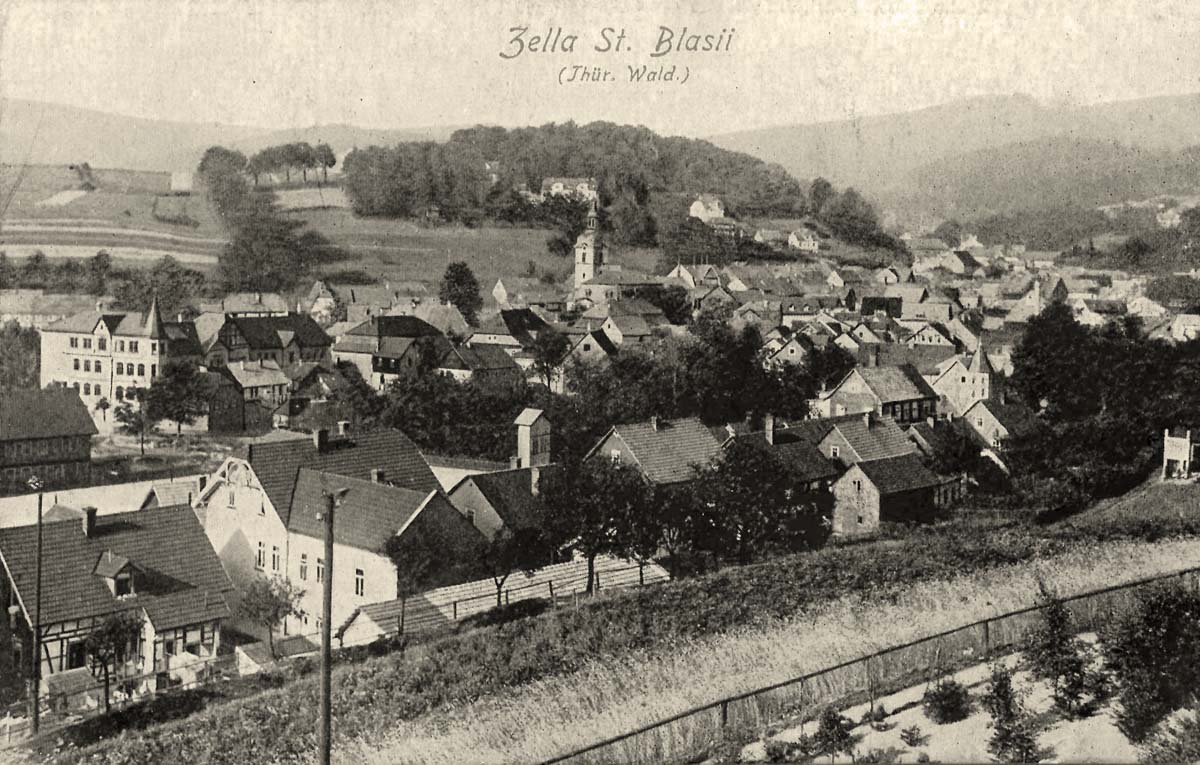 Zella-Mehlis. Panorama der Stadt, 1923