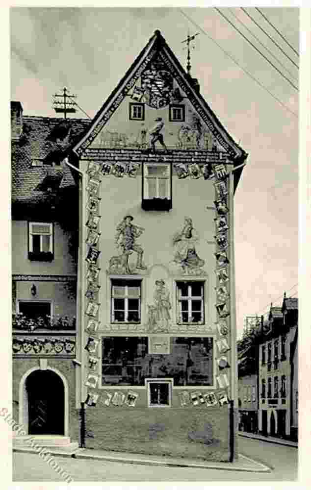 Ziegenrück. Giebel des historischen Rathauses, 1963